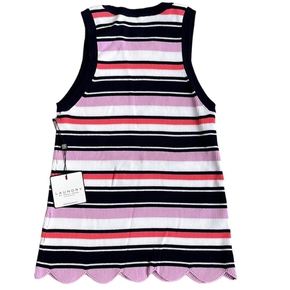 NWT Laundry by Shelli Segal Scalloped Hem Sleeveless Sweater - Picture 6 of 6